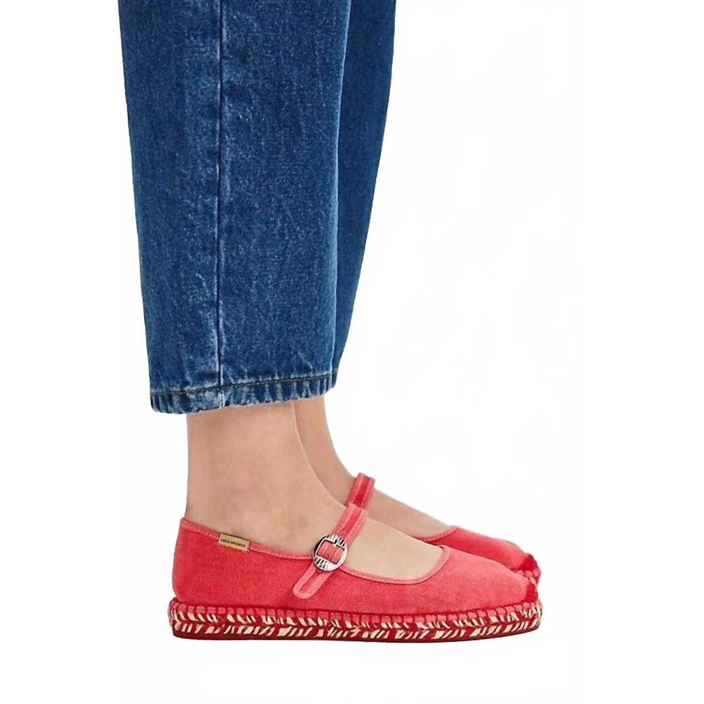 Free People Red Mary Jane Espadrille Flats - Picture 5 of 8